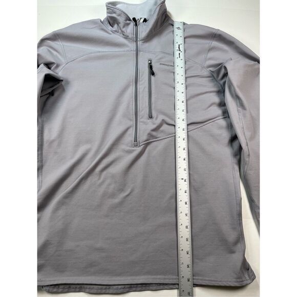 Patagonia Men’s R1 Pullover Gray Size Large USA Made Quarter Zip Fleece Pullover - Picture 7 of 10